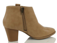 Soda Women's Zenith Faux Leather Cowboy Western Round Toe Chunky Heel Pull On Tab Ankle Boot