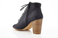 Women's Reptile Print Open-Toe Bootie