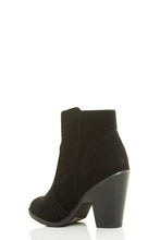 Breckelle's Womens Almond Toe Faux Suede Think Chunky Heel Cowboy Ankle Bootie