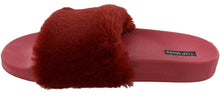 Top Moda Women's Faux Marabou Fur Slide Flip Flop Sandal