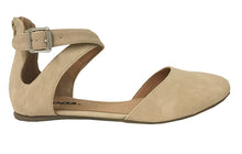 Soda KINER Women's Darling Almond Toe Criss Cross Ankle Strap Flat