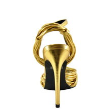Cape Robbin Alza 38 Womens Metallic Knotted Open Toe Heel
