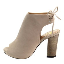Chase & Chloe EC79 Women's Back Lace Up Cut Out High Block Heel Ankle Booties
