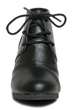 City Classified Women's Lace Up Wedge High Heel Bootie Boots REX-S