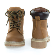 Children Fashion Work Bootie Lace Up Lug Threaded Sole, Kid Girl Boy