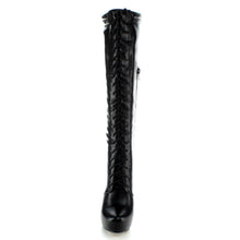 Nature Breeze Amber-04 Women's High Platform Stiletto Heel Lace Up Boot