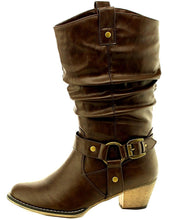 Cambridge Select Women's Pull On Western Style Cowboy Boots