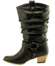 Cambridge Select Women's Pull On Western Style Cowboy Boots