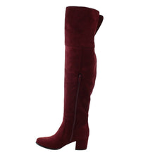 NATURE BREEZE FF00 Women Over The Knee Mid High Block Heel Boots Full Size Small