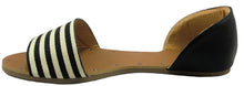 Betani SONYA-1 Women's Easy Slip On Open Toe D'orsay Flats Sandals