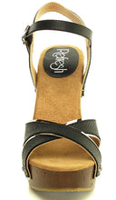 Refresh Footwear Women's Snake Print Metallic Crisscross Platform Sandal