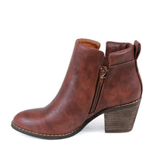 Reneeze POLO-01 Women's Zipper Stacked Chunky Heels Strappy Ankle Booties
