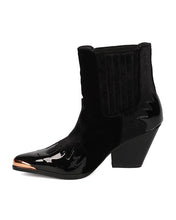 Women Flame Pattern Cowboy Boot - Block Heel Western Boot - Chunky Heel Ankle Boot - HK88 By Cape Robbin