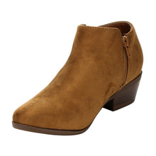 BELLA MARIE AE47 Women's Side Zip Stacked Block Heel Ankle Booties