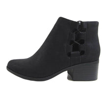 City Classified Women's Derby Low Heel Bootie With Tie Up Side