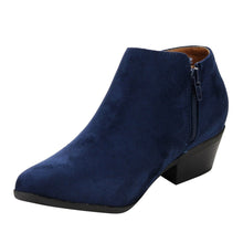 BELLA MARIE AE47 Women's Side Zip Stacked Block Heel Ankle Booties