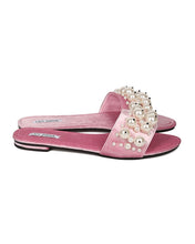 Women Velvet Faux Pearl Sandal - Casual, Dressy, Trendy - Pearl Slide - GH30 By Cape Robbin