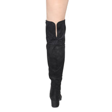 NATURE BREEZE FF00 Women Over The Knee Mid High Block Heel Boots Full Size Small