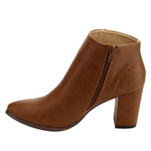 Chase & Chloe EF98 Women's Side Zipper Block Heel Ankle High Booties