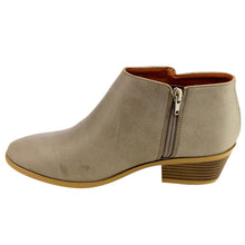Soda Women's Round Toe Faux Suede Stacked Heel Western Ankle Bootie