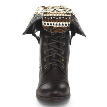 DBDK SHARPERY-1 Women's lace up combat style mid calf boots