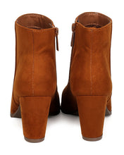 Breckelles GA93 Women Faux Suede Pointy Toe Chunky Heel Bootie
