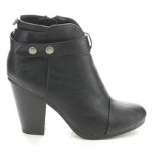 Breckelle's GAIL-22 Women's Belted Chunky Stacked Heel Ankle Booties