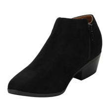 BELLA MARIE AE47 Women's Side Zip Stacked Block Heel Ankle Booties