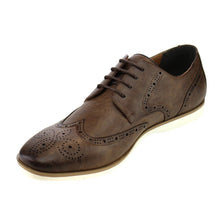 Arider AD02 Men's Brogued Wingtip Four Eyes Lace Up Flat Heel Oxfords