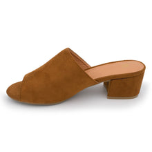 Nature Breeze - Women's Open Toe Chunky Heel Suede Slide Sandals Shoes, Trendy Shoes 4 Her