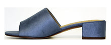 City Classified Women's Open Toe Chunky Heel Suede Slide Sandals Shoes