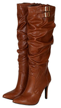 Breckelles Brandi-12 Slouchy Knee High Pointy Toe Stiletto Boots