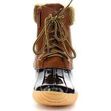 Nature Breeze Duck-02 Women Stitching Lace Up Side Zip Waterproof Insulated Boot