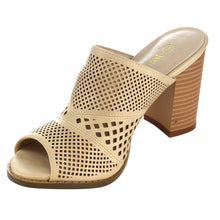 Nature Breeze FG91 Women's Slip On Cut Out Peep Toe Mule Sandals