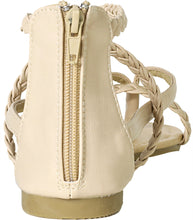Anna by Anna Shoes Women's Kaycee-5 Braided Leatherette Flat Sandal