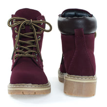 Children Fashion Work Bootie Lace Up Lug Threaded Sole, Kid Girl Boy