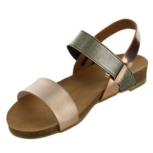 Refresh IE25 Women's Elastic Ankle Strap Flat Beach Sandal