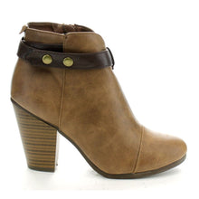 Breckelle's GAIL-22 Women's Belted Chunky Stacked Heel Ankle Booties