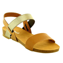 Refresh IE25 Women's Elastic Ankle Strap Flat Beach Sandal