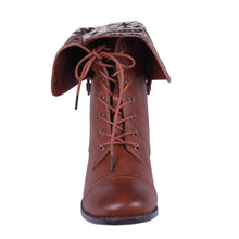 DBDK SHARPERY-1 Women's lace up combat style mid calf boots