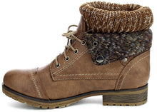 REFRESH WYNNE-01 Women's combat style lace up ankle bootie