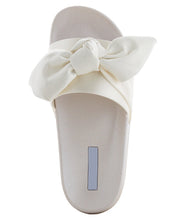 Cape Robbin Women's Fashion Bow Decor Slip On Slide Sandal