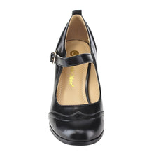 Chase & Chloe Dora-2 Women's Round Toe Two Tone Mary Jane Pumps