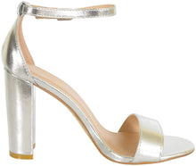 Glaze Women's Single Band Chunky Heel Sandal With Ankle Strap