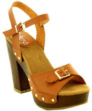 Refresh Footwear Women's Buckle Stacked Chunky Heel Platform Sandal