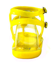 Kali Footwear Little Girl's Clara Jr. Jelly T-strap Rhinestone Flat Gladiator Sandals