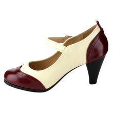 Chase & Chloe Dora-2 Women's Round Toe Two Tone Mary Jane Pumps