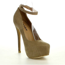 Bellamarie Helena-12 Women Ankle Strap Platform Pump Stiletto Party Dress Heel