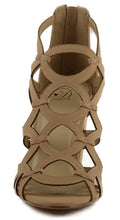 Women's Delicious Review Back Zip Block Heeled Sandal