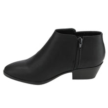 Soda Women's Round Toe Faux Suede Stacked Heel Western Ankle Bootie